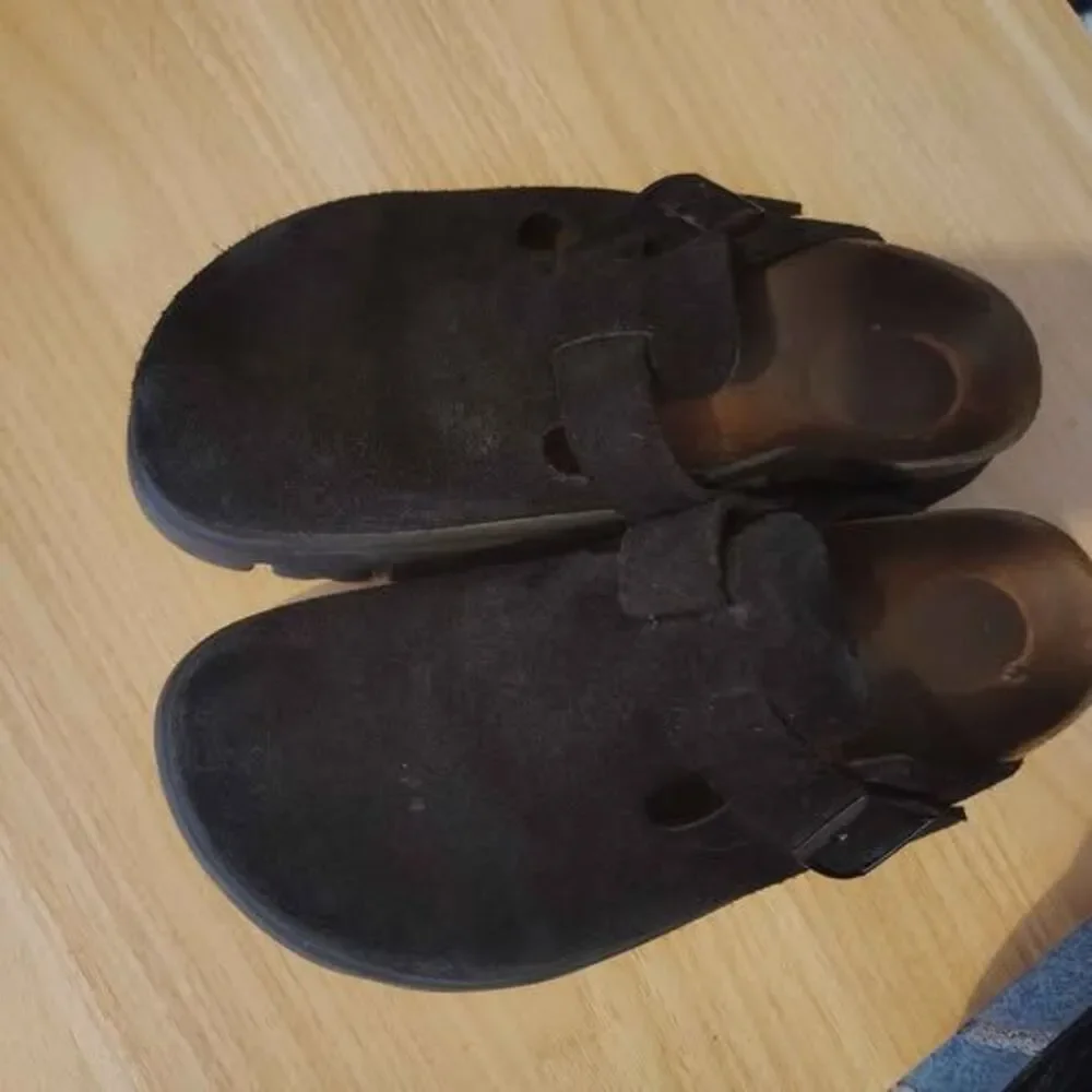 Papillio by Birkenstock Boston Suede black Clogs size 7